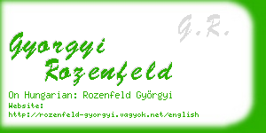 gyorgyi rozenfeld business card